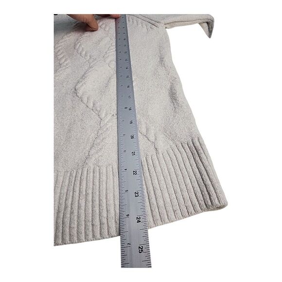 Simply VERA Sweater Women's Medium Gray Ribbed Pullover Designer Cozy Warm - Picture 4 of 7